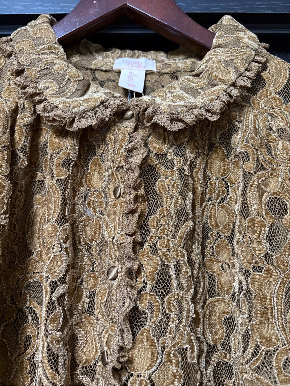 Camila Coelho Lace Ruffle-Collar Blouse - Picture 10 of 11